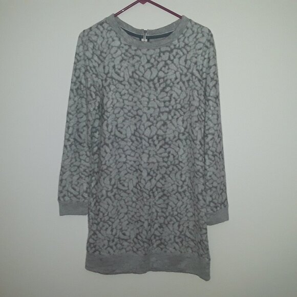 Lou & Gray Ladies, small dark gray w/light gray pattern, soft zipper back dress - Picture 1 of 7
